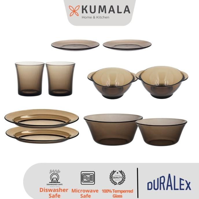 Duralex Creole Parcel Lebaran Set - Piring Makan Mangkok Gelas Cantik