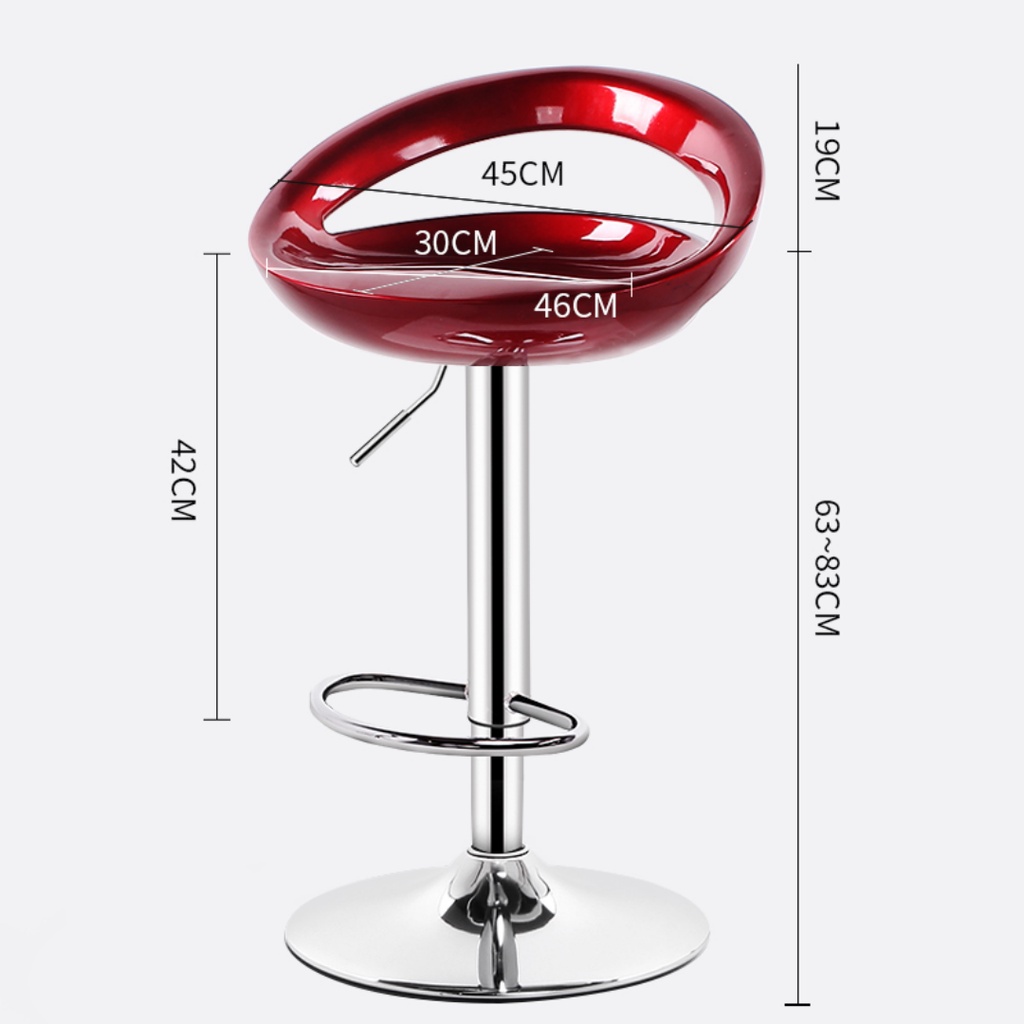 Lodoestar  - Kursi Barstool Hidrolik Bulat Kursi Kantor Kursi Mini Bar Baja Tahan Karat Terpopuler- Bisa Bayar diTempat - JBY2