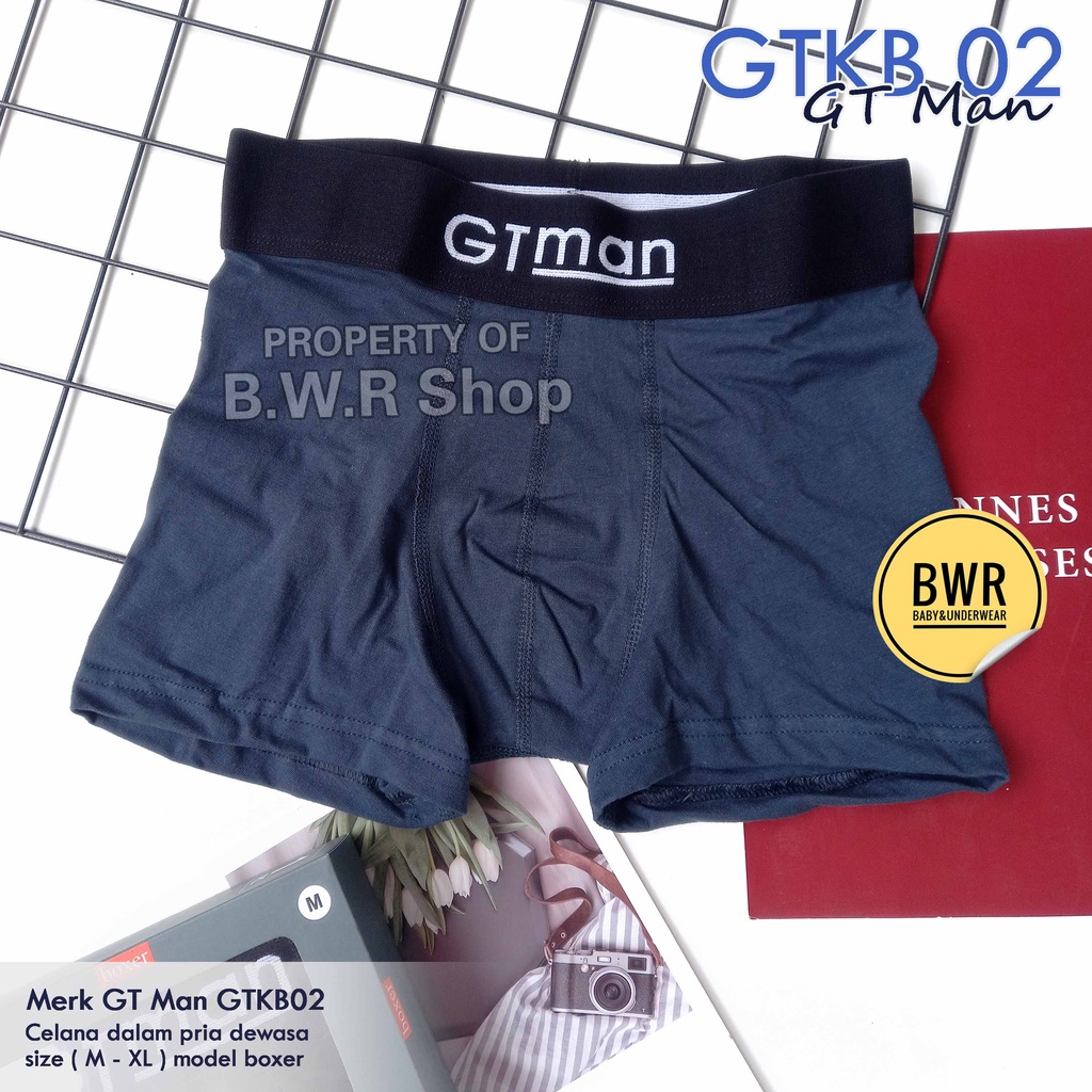 GTKB 02 / CD Boxer GT Man / Celana Dalam Pria Dewasa Boxer Bahan Tebal | Bwr