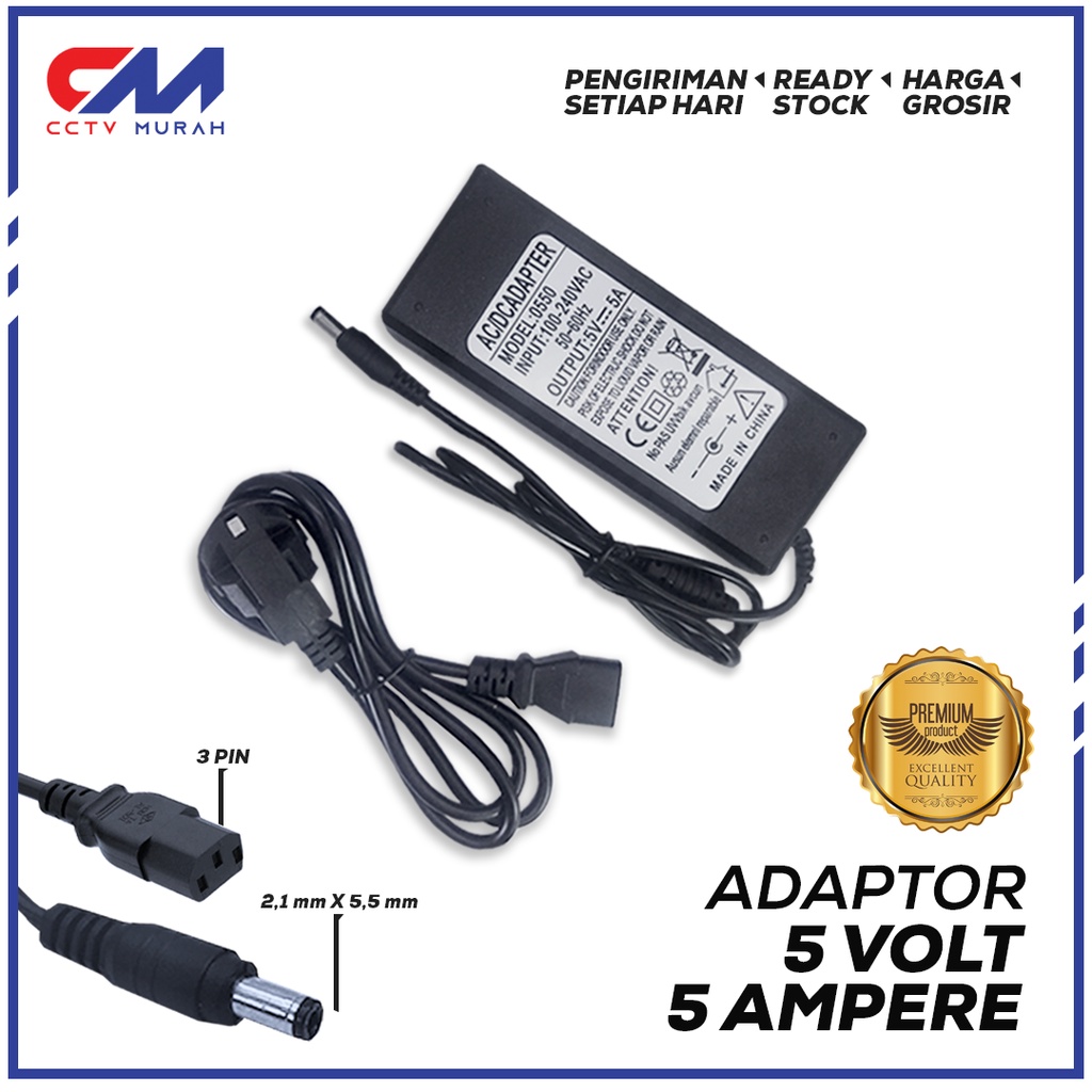 Switching Adaptor 5V 5A ADAPTOR 5V / 5A || SWITCHING ADAPTOR 5 VOLT / 5 AMPER