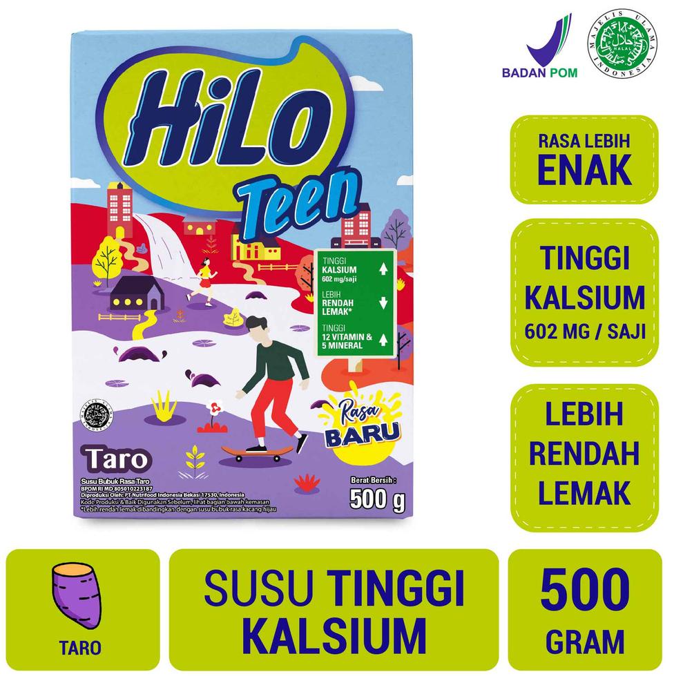 

>D2289) ⭐⭐⭐⭐⭐ HiLo Teen Taro 500 gr - Susu Tinggi Kalsium