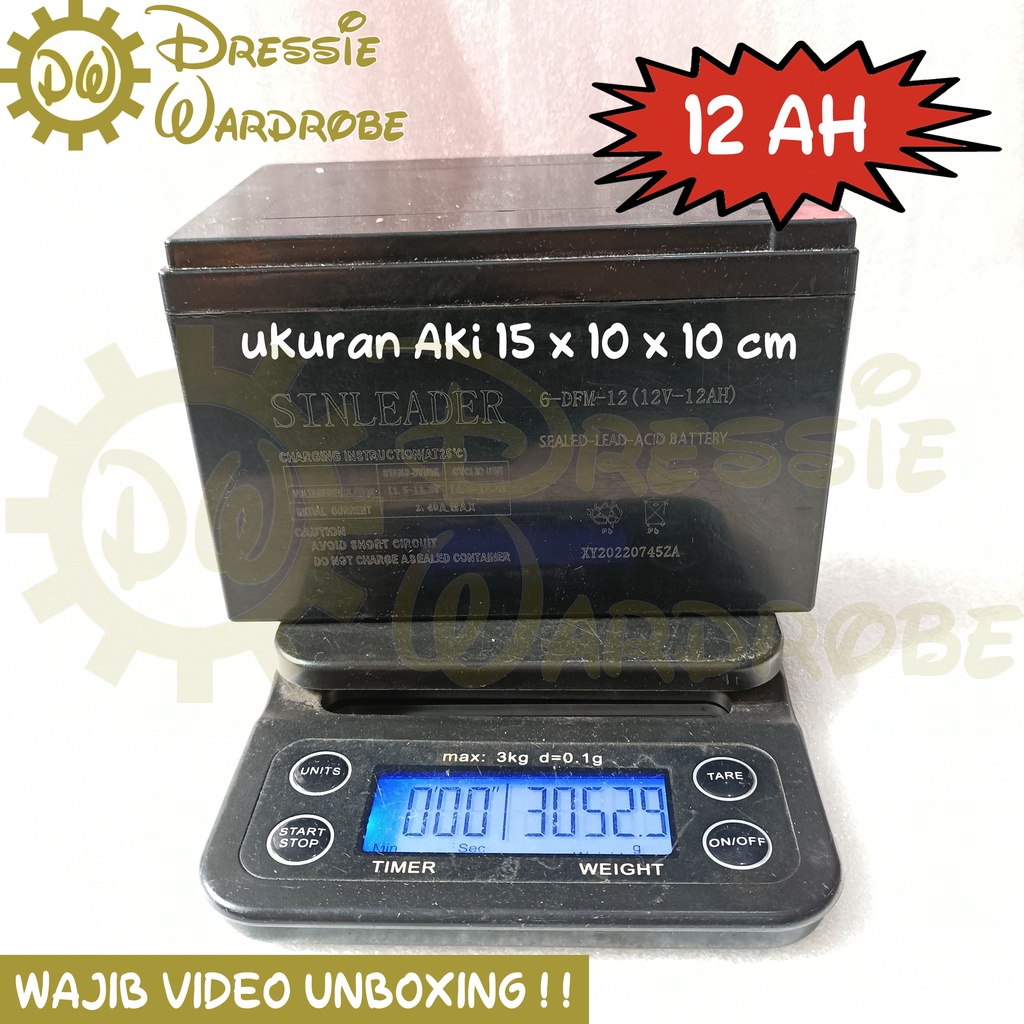 Aki Accu Baterai Battery DC Pompa Hama Sprayer Elektrik SINLEADER 12AH