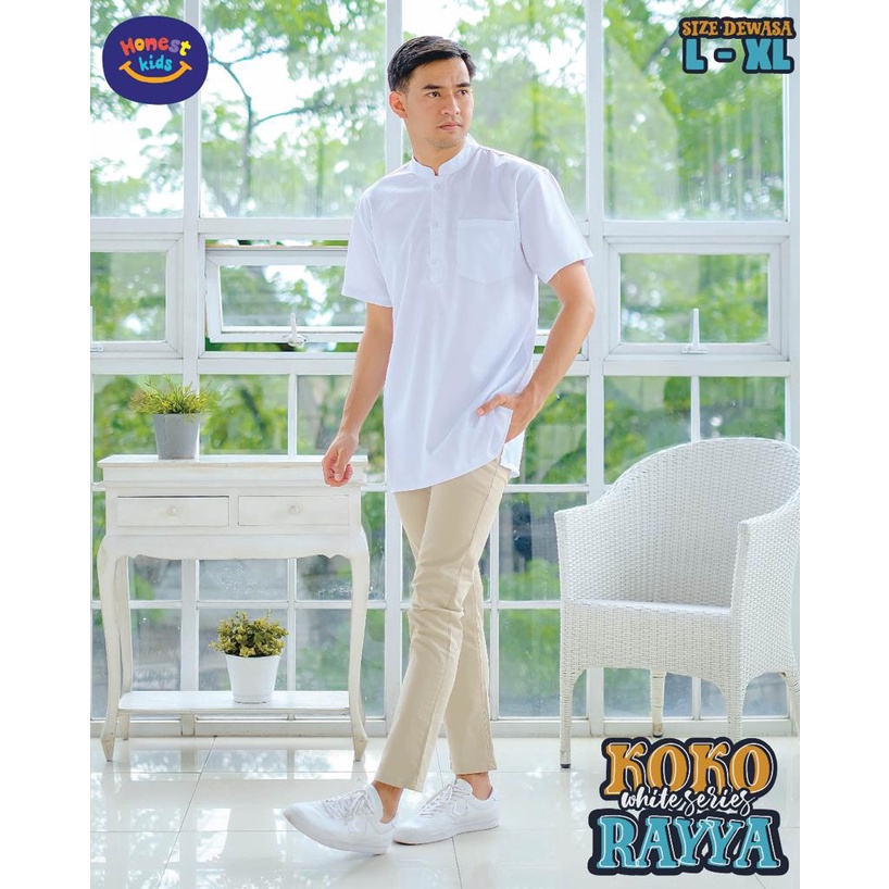 SET KOKO WHITE SERIES RAYYA anak dan dewasa by honestkids