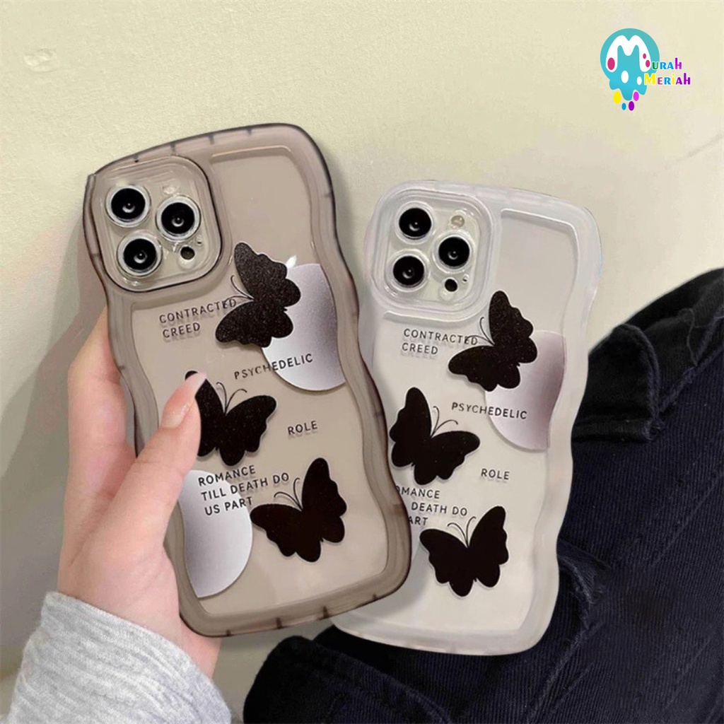 SS144 SOFTCASE SILIKON MOTIF KUPU KUPU HITAM FOR SAMSUNG A14 A20 A30 A20S A21S A22 M22 A32 A33 A50 A