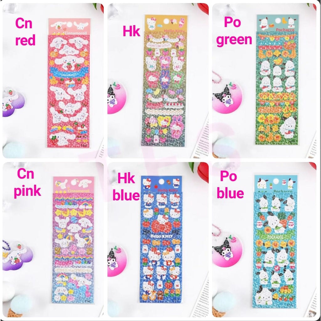 

( ^ ω ^ )✧-EI Sticker gliter | stiker tempel anak | stiker lucu