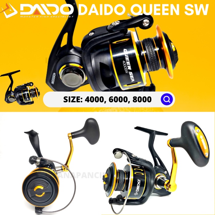 REEL SPINNING DAIDO QUEEN SEA SALTAWATER SERIES 4000SW/6000SW/8000SW