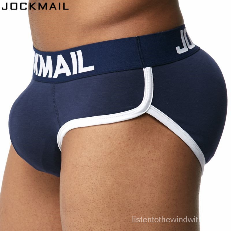 JOCKMAIL Brand Enhancing Mens Underwear Briefs Sexy Bulge Gay Penis pad Front   Back Magic buttocks
