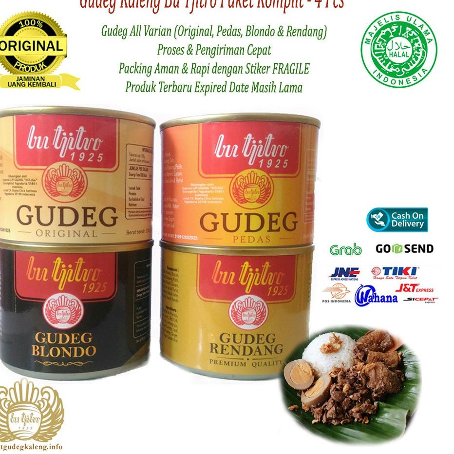 

♩ Gudeg Kaleng Bu Tjitro Paket Komplit All Varian - 4Pcs ♬