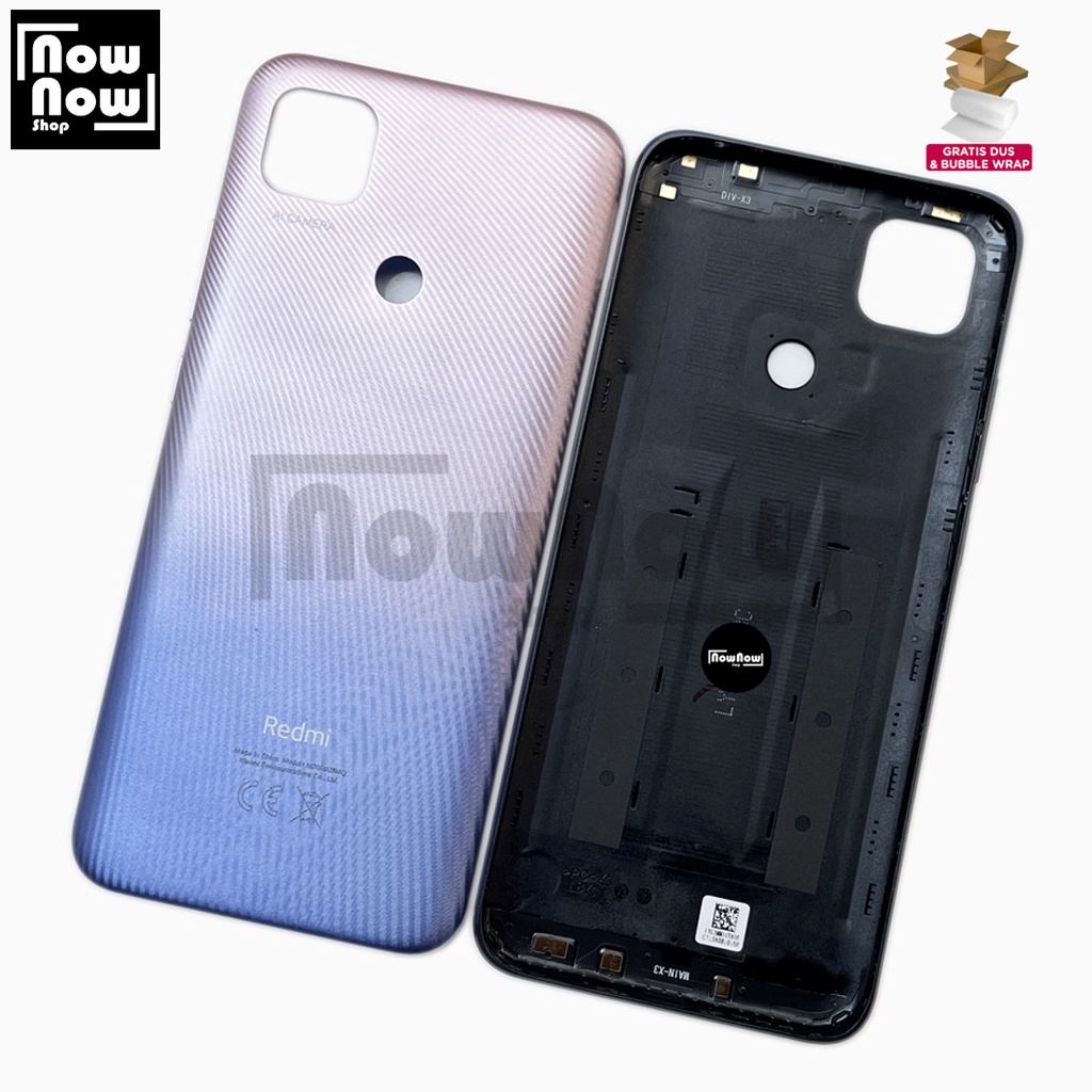 Backdoor Tutup Belakang Baterai Xiaomi Redmi 9C M2006C3MG M2006C3MT Backcover Back Casing Housing Cover Belakang Back Case Panel Replacement