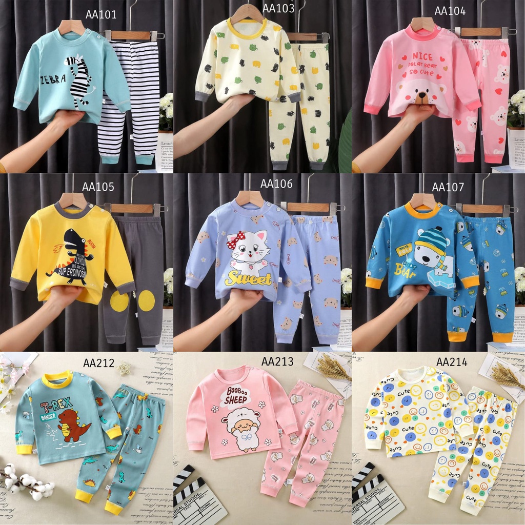 KIDZ BALI - SETELAN PIYAMA ANAK BAJU TIDUR ANAK LAKI LAKI PEREMPUAN IMPORT - 2