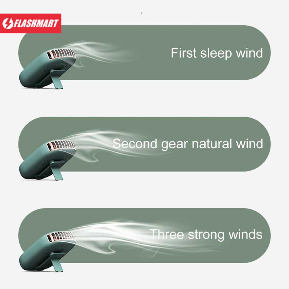 Flashmart Kipas Angin Portable Model Kalung Leher Neck Fan 2000mAh - DQ203