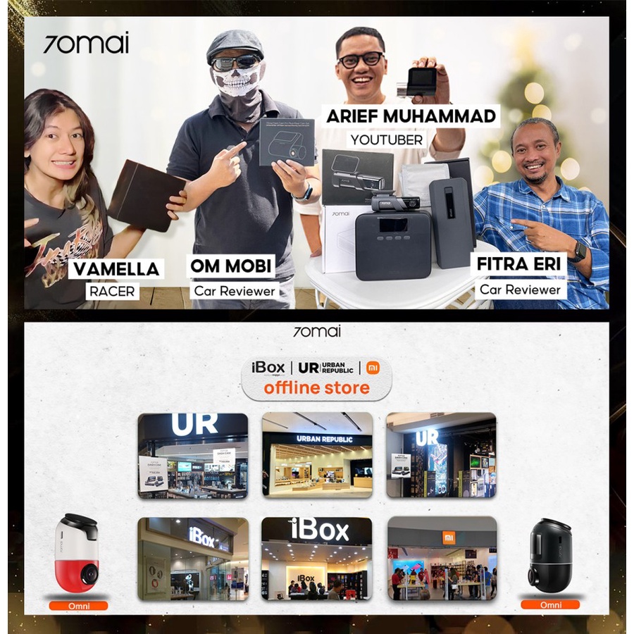 70mai Dash Cam Lite 2 Extra GPS 130° FOV 1080P Superior Night Vision - GPS Compatibility - Garansi Resmi 1 Tahun