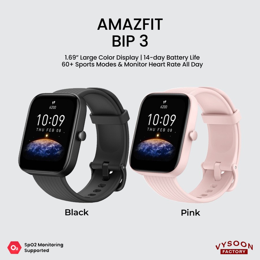 Amazfit BIP 3 Smartwatch 1.69&quot; Ultra-large Color Display 50 Watch Face