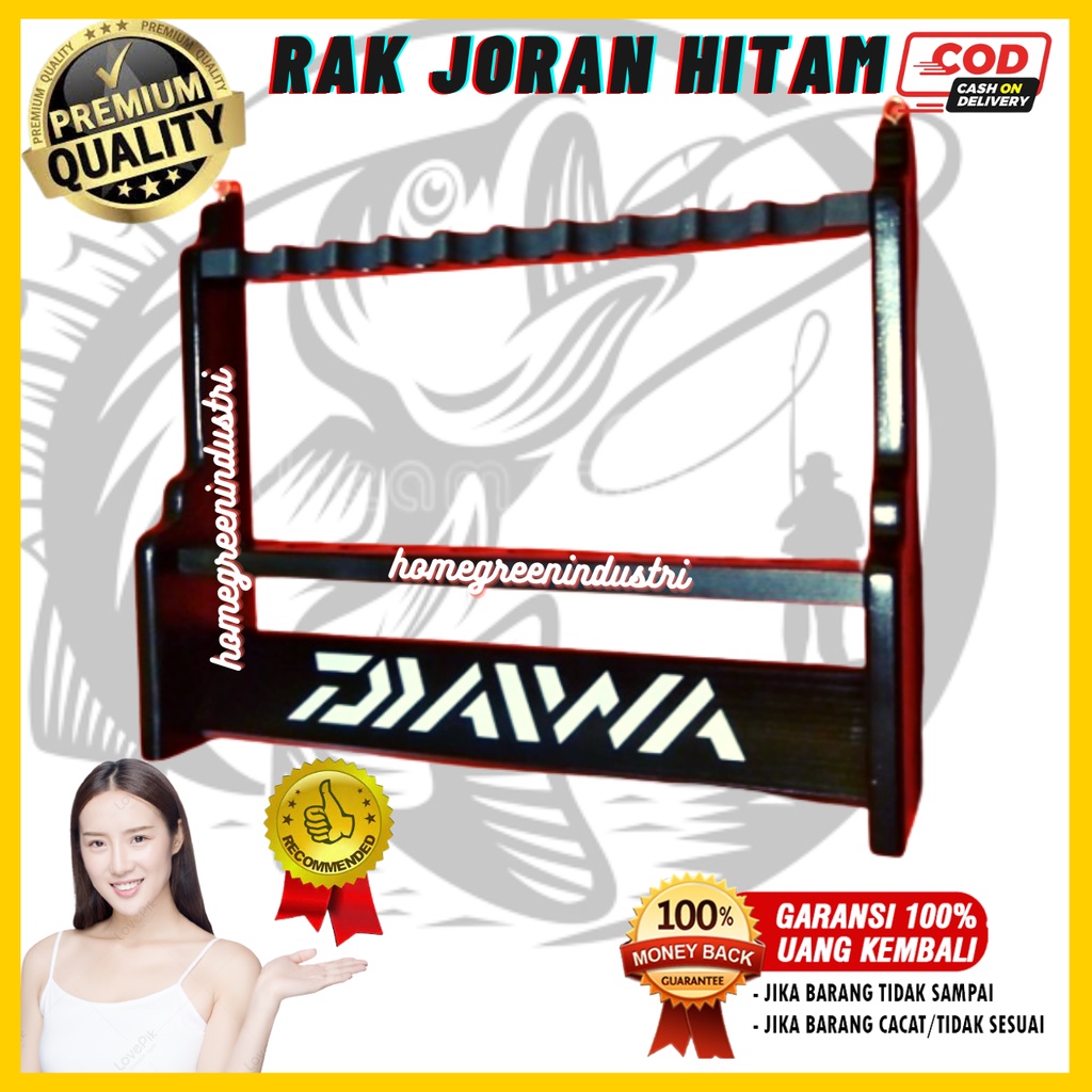 Rak PANCING HITAM / RAK Joran Rod Holder / Tempat Joran Pancing Dinding / Rak Joran Pancing Alat Pan