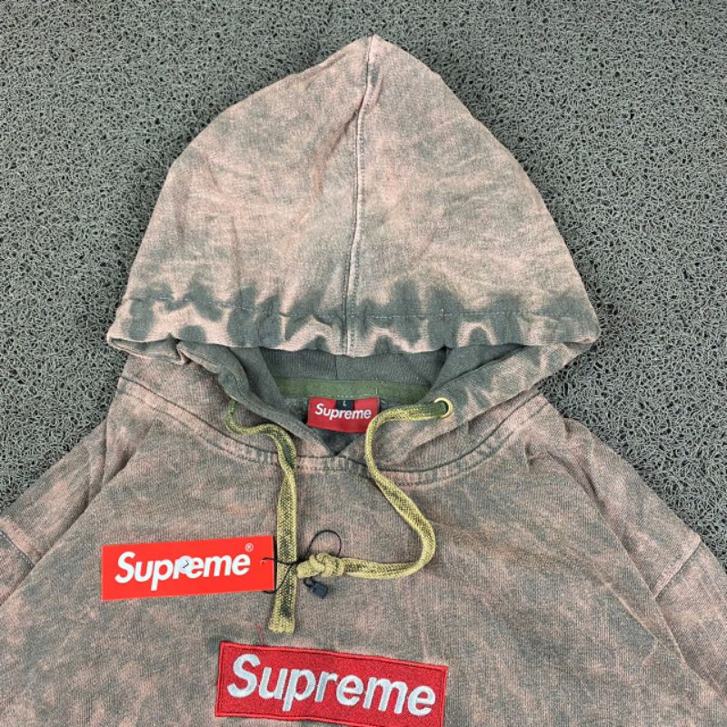 HOODIE SUPREME TIE DYE FULL TAG LABEL CASUAL