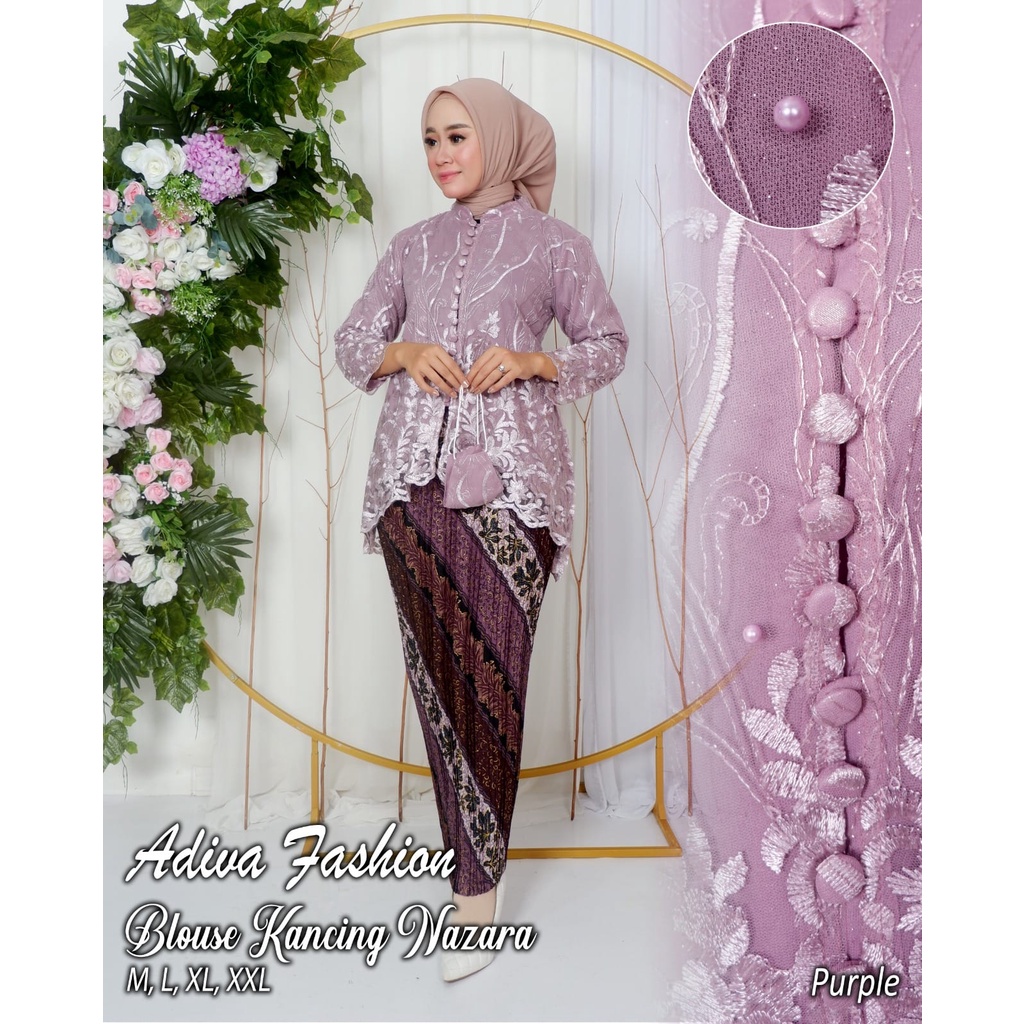 Kebaya tunik brukat busui Kebaya akad pernikahan