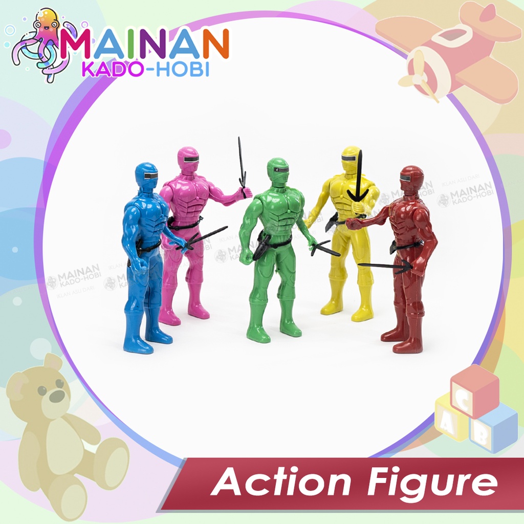 SET MAINAN ANAK ACTION FIGURE SUPERHERO ROBOT POWER RANGERS