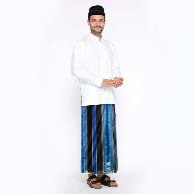 Sarung BHS Classic Gold Motif DKG Hitam Biru
