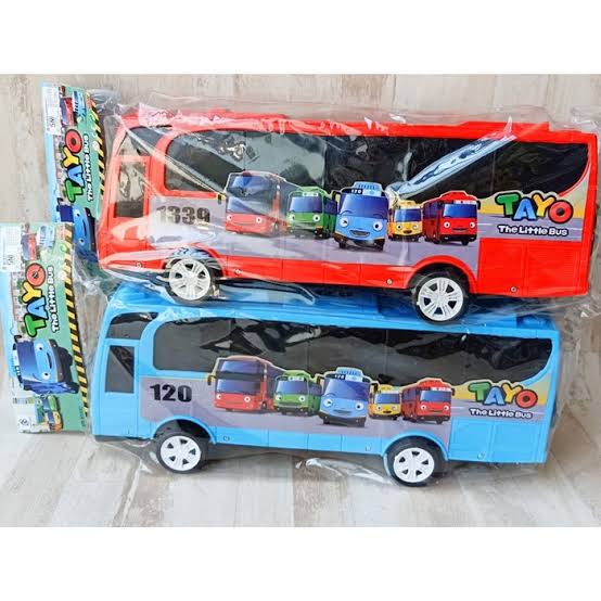Mainan Bus TAYO besar / Mainan Mobil Bus TAYO / TOYA plastik isi 4 pcs