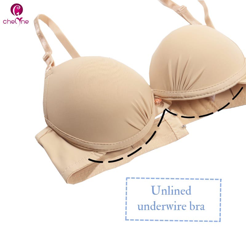 BH Chelyne Seamless V9552 Dengan Kawat Penyanggah - Premium Push-Up Breathable Bra 34/38