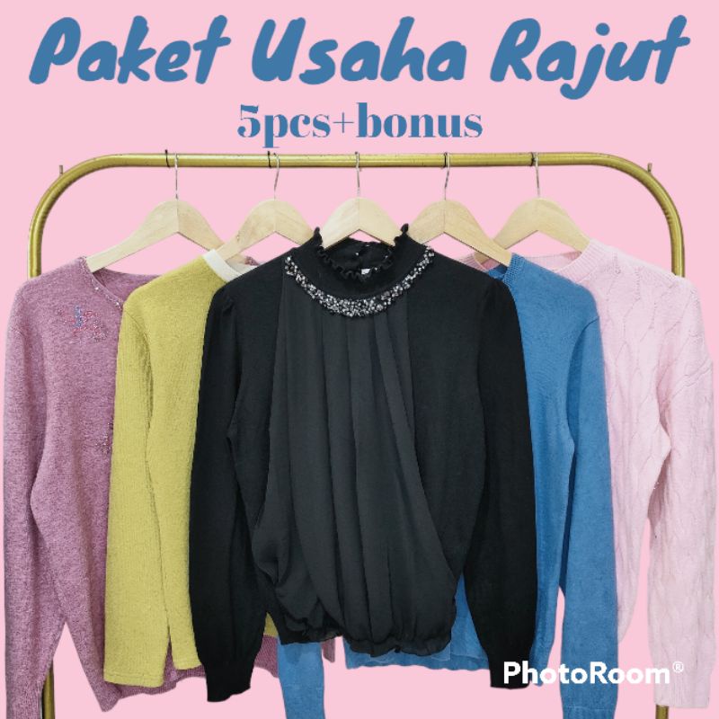 PAKET USAHA PEMULA BAJU 5 PCS + 1 BONUS