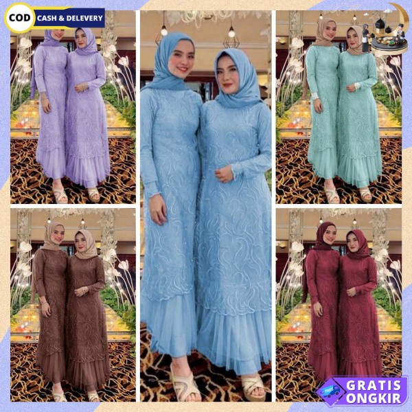 Baju Gamis Pesta Dress Remaja Import Long Drees Korea Maxy Dres Wnita Muslimah Sarii Dres Ibu Ibu Bj