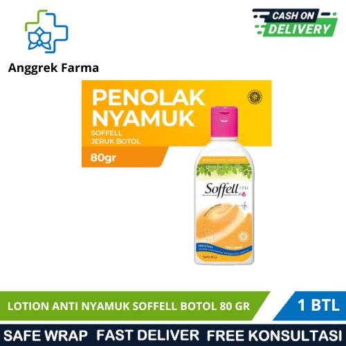 Soffell Kulit Jeruk Botol 80 Gr - Sofel Body Lotion Anti Nyamuk