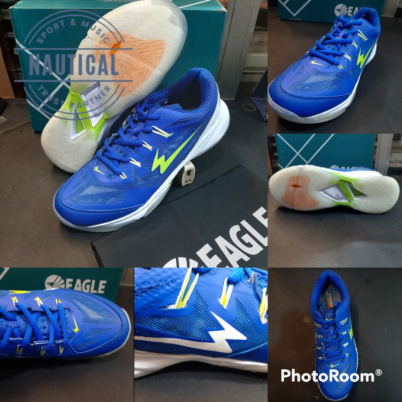 SEPATU BADMINTON EAGLE PNR SUPERBLAST BIRU/PUTIH ORIGINAL