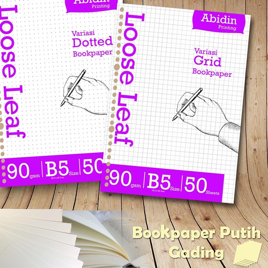 

Khusus hari ini Loose Leaf Isi Binder B5 90 gsm_BROKEN WHITE B5 Grid/Dotted/Polos Free Kardus Min 4 Pcs