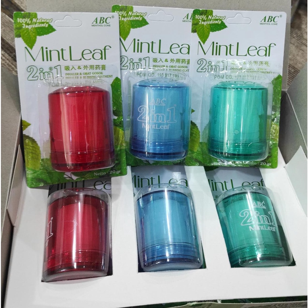 Abc Mentol Cone besar 100 % Alami Sbg Inhaler Dan Obat Gosok 2 In 1