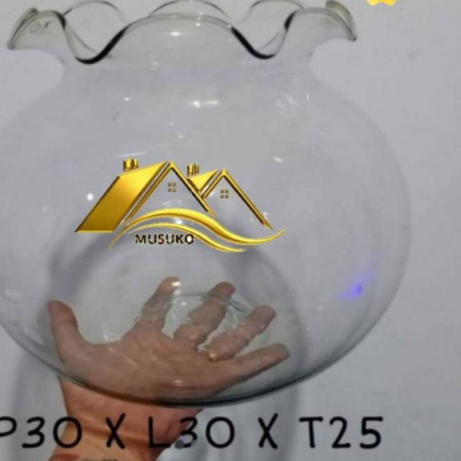 ♚ MUSUKO - Aquarium bulat 12 liter/Aquarium shella ❋