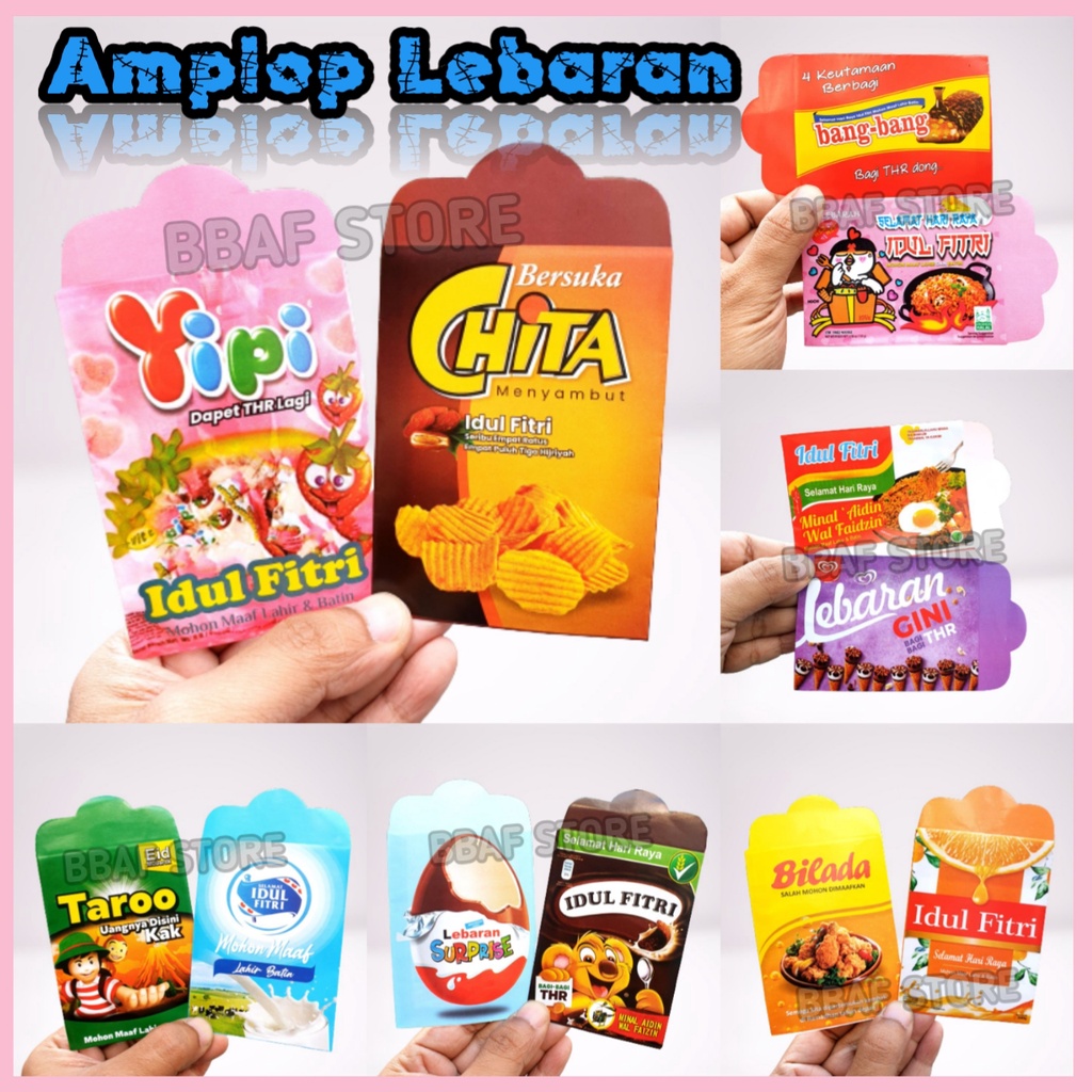 

Amplop Lebaran Isi 10 Snack Unik Lucu Bahan Tebal Kualitas Premium Angpao THR Labubu Nastar Kartun