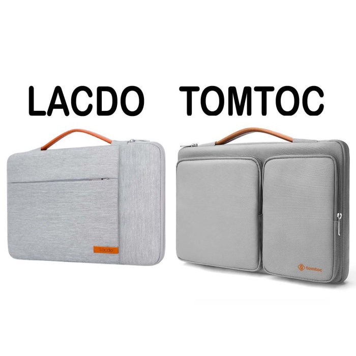 Tas Laptop Macbook Tomtoc Protective Case Pocket 14 15 inch - abu