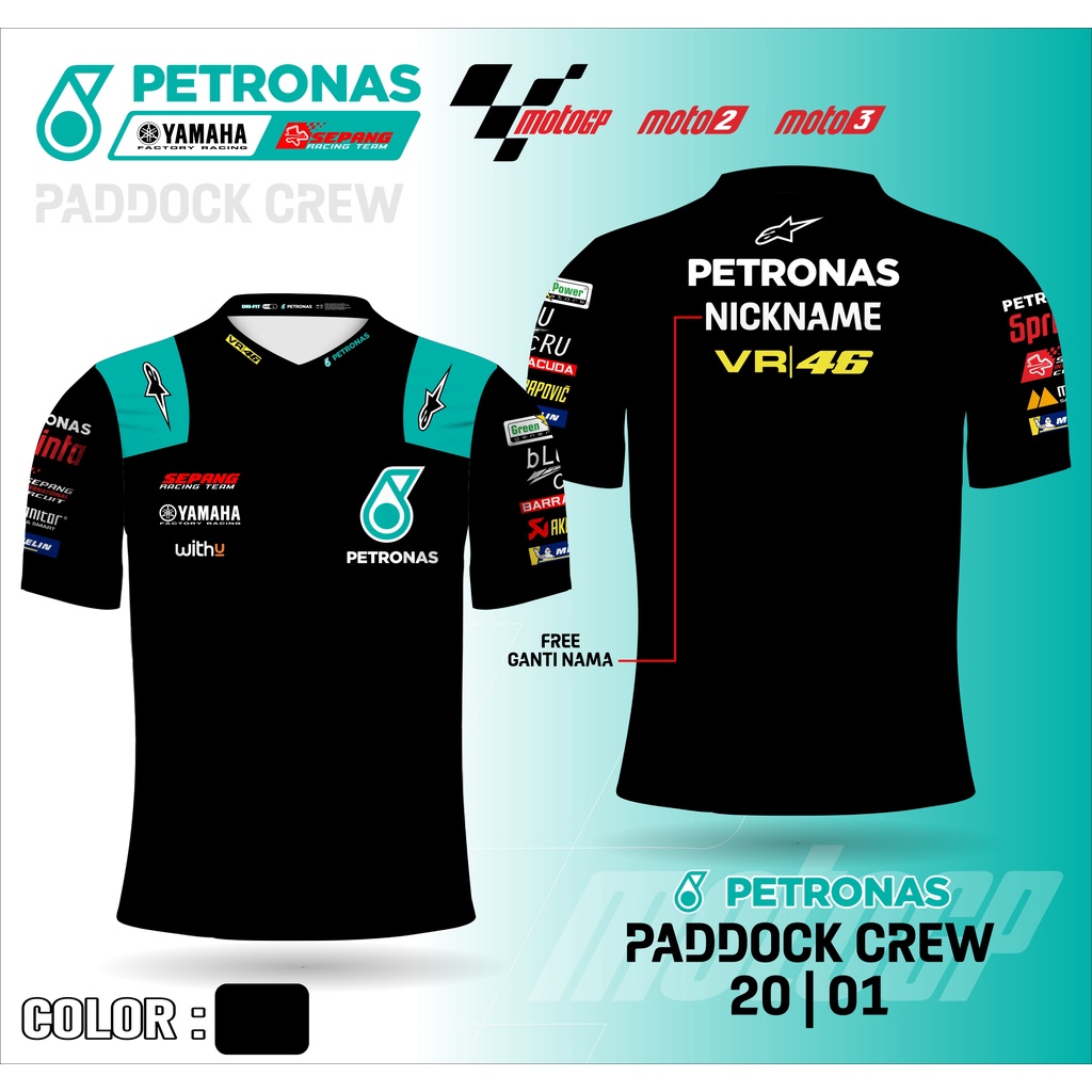 Jersey PITCREW PERONAS VR 46 jersey petronas jersey balap motogp jersey rossi free custom