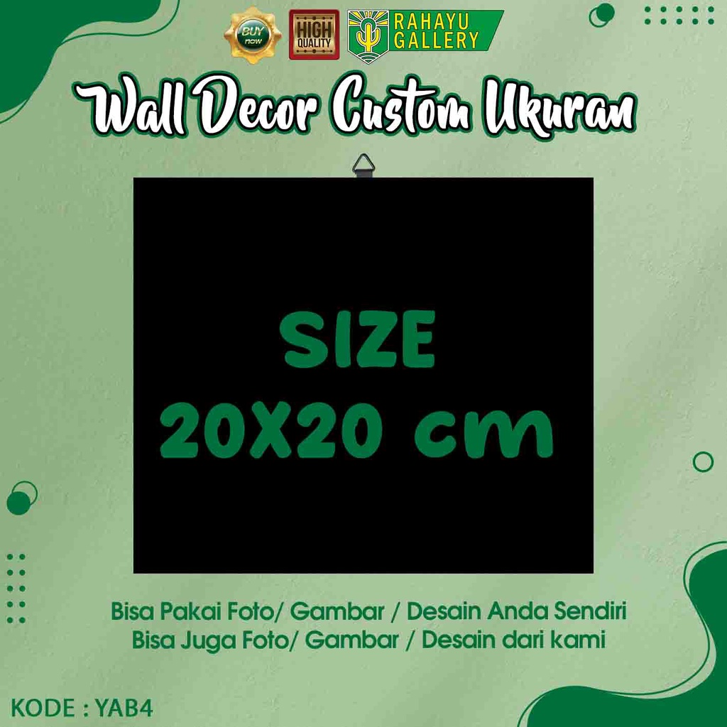 CUSTOM SIZE HIASAN DINDING SIGN BOARD FOTO / GAMBAR MDF YAB4