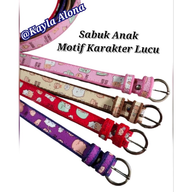 SABUK / IKAT PINGGANG FASHION ANAK Motif Karakter Lucu