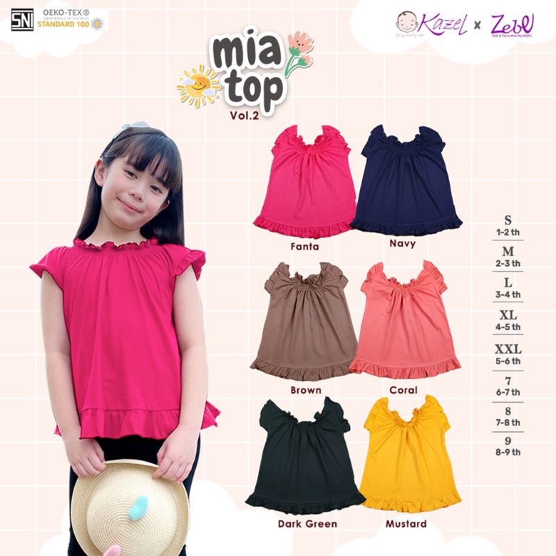 Kazel Mia Top/Baju Atasan Ruffle