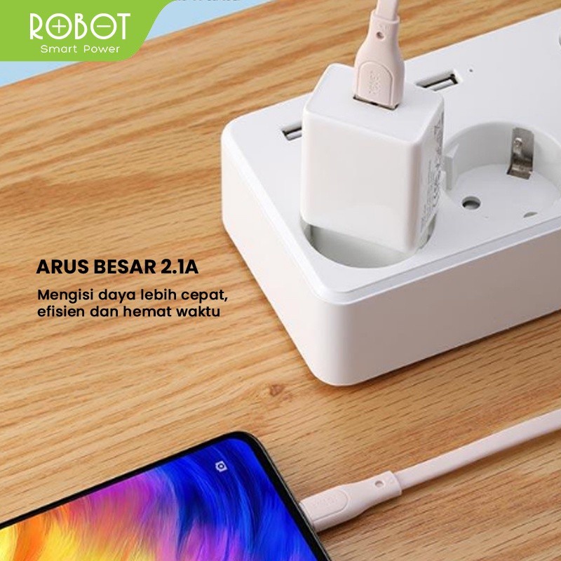 [20 Pcs] Robot Kabel Robot Type-C USB 2.4A Android - 1 Toples RGC100