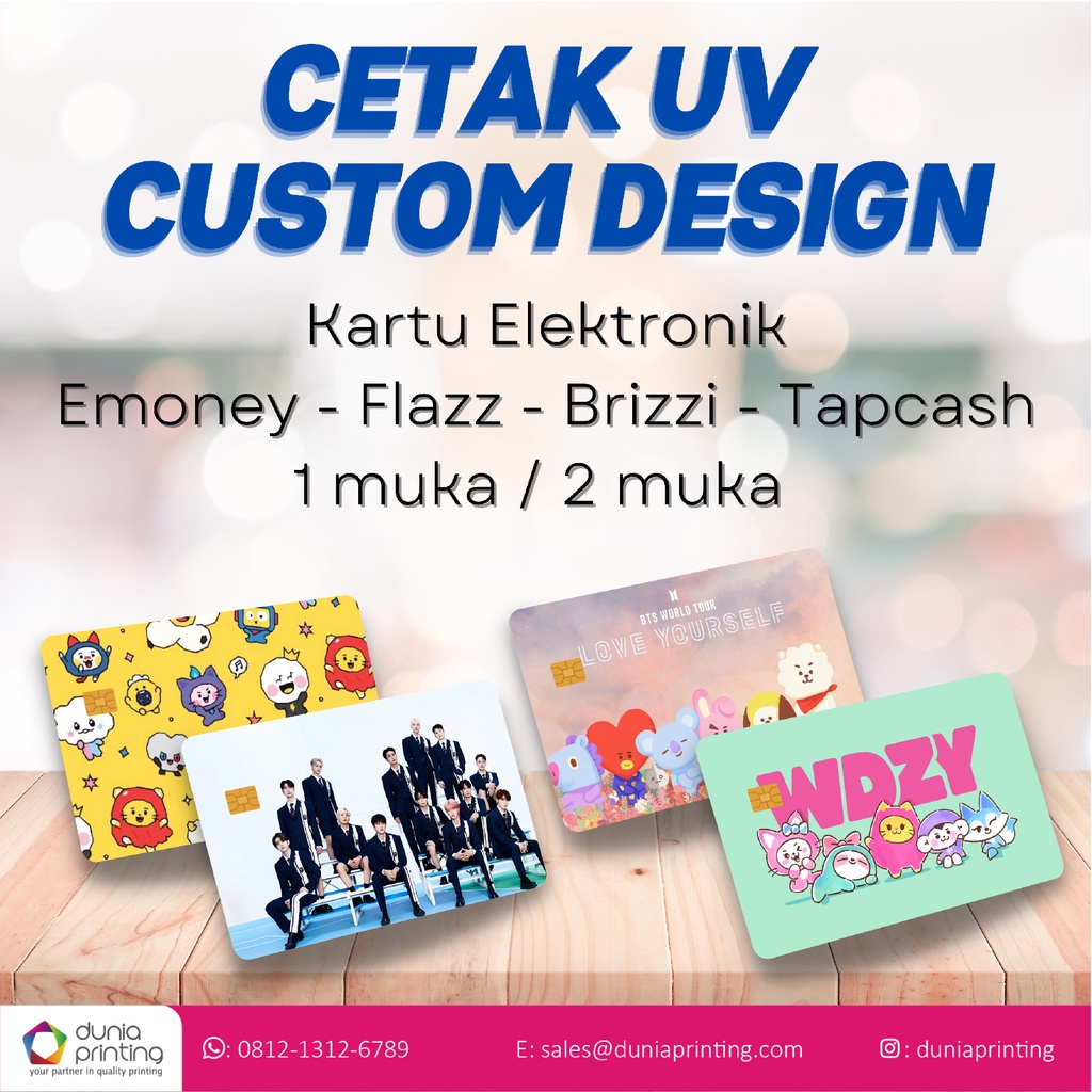 CUSTOM PRINT UV  E MONEY E TOLL BRIZZI BRI FLAZZ TAPCASH