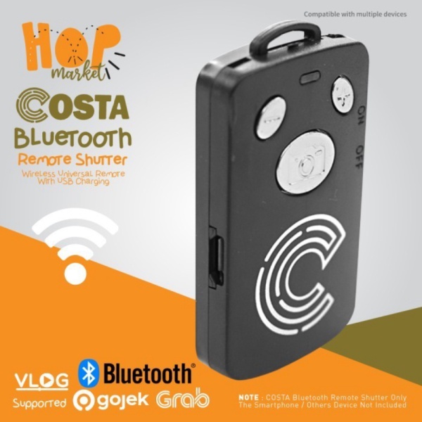 Unik COSTA Remote Shutter Bluetooth Kamera HP Selfie for Android / Iphone Limited