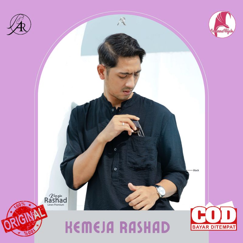 Baju Koko Kurta Dewasa // Baju Atasan Pria Dewasa TERBARU  KEMEJA RASHAD ORI AR by ARYA SALOKA