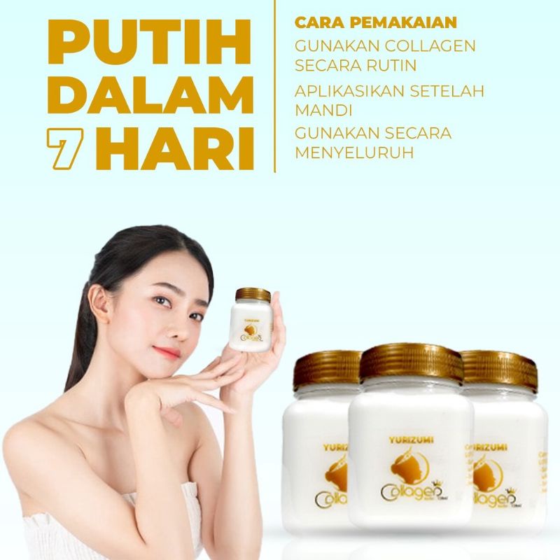 COD - Bibit Collagen YURIZUMI Original - Bibit Pemutih Wajah Badan Ampuh - Cream Lotion Pemutih Bada