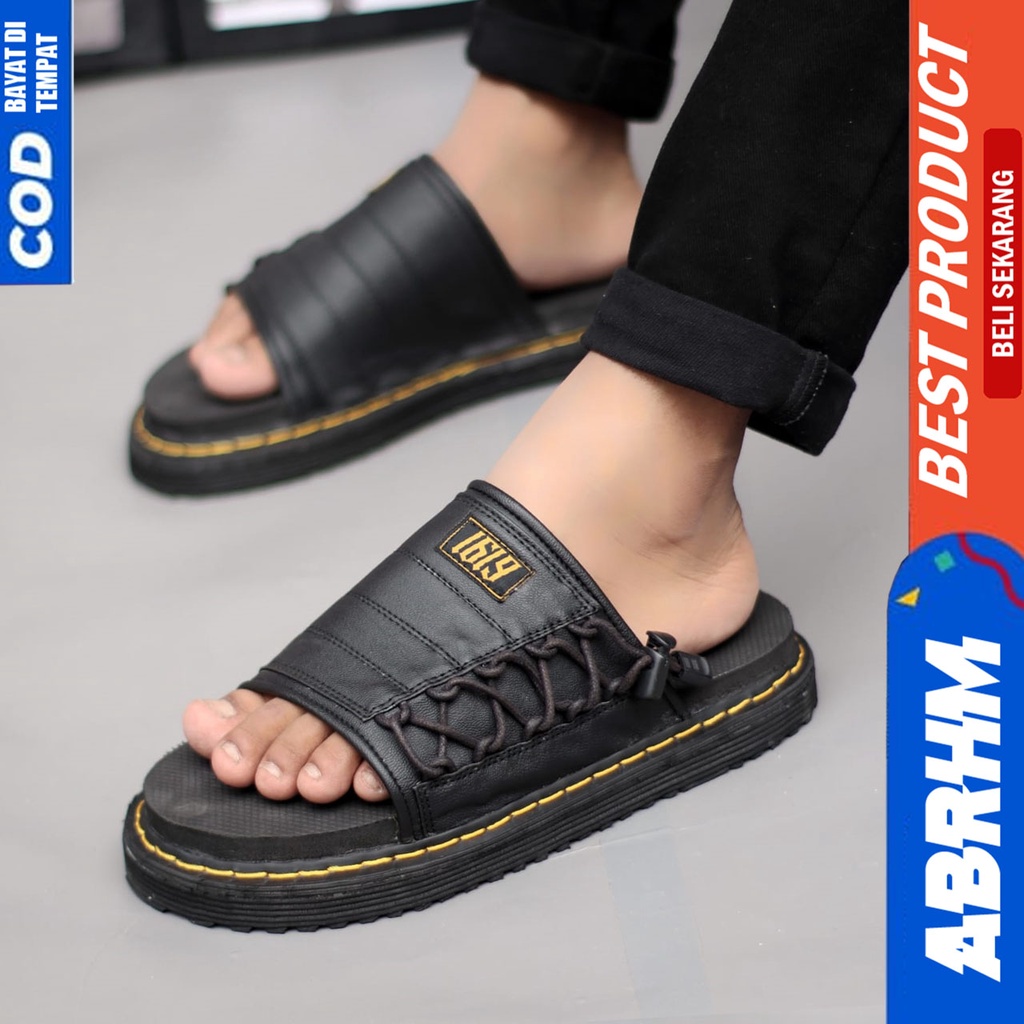 Sandal Slide Docmart Pria Sendal Selop Pria Distro Original Abraham Patrick