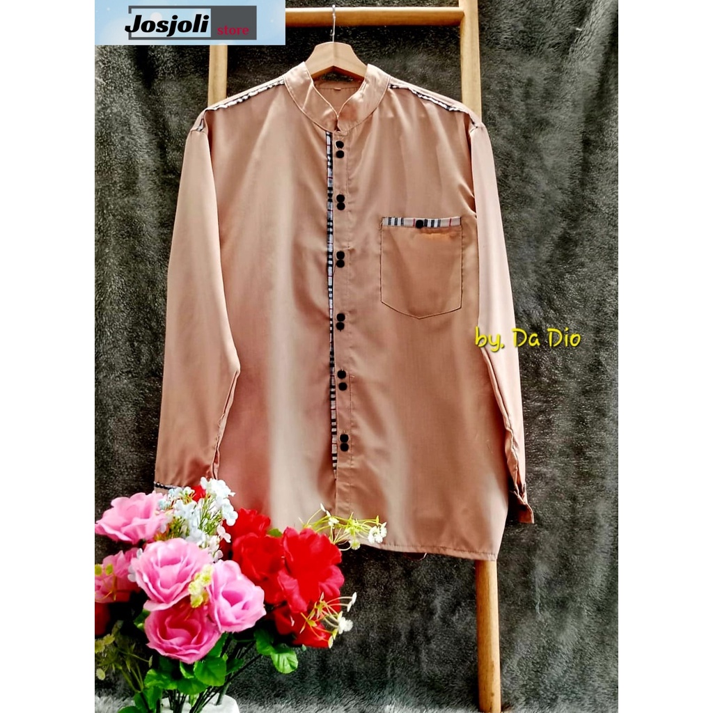 JOSJOLI_STORE/Baju Koko Zaidan/Atasan Pria Muslim Dewasa Lengan Panjang/L XL