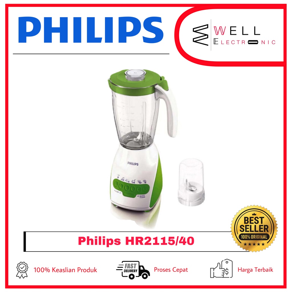 PHILIPS BLENDER PLASTIK/MIKA 2L HR2115/00 HR2115/30 HR2115/40 HR2115/60 HR 2115