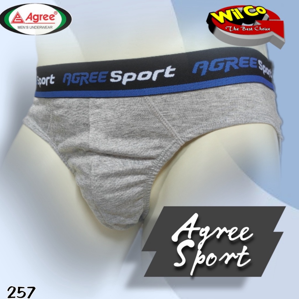 K257T - (DIJUAL PER 1 BOX ISI 3 Pcs) CELANA DALAM PRIA CD PRIA SEGITIGA PAKAIAN DALAM AGREE SPORT SIZE M - XXL