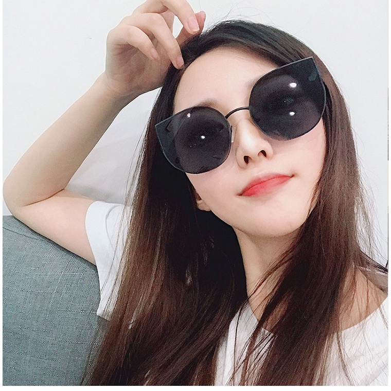 FYGALERY K703 Kacamata Frame Hitam Model Retro Cat Eye Sunglasses Woman Fashion Murah