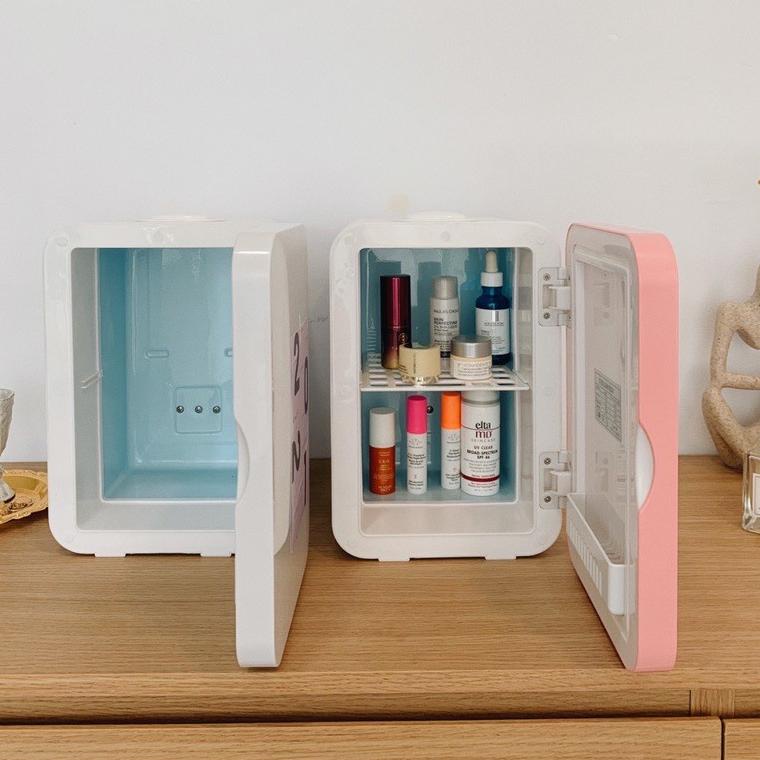 Dijual Murah ・ (READYSTOCK) 8L Skincare Mini Fridge type SQROUND / Minifridge Portable / Kulkas Keci