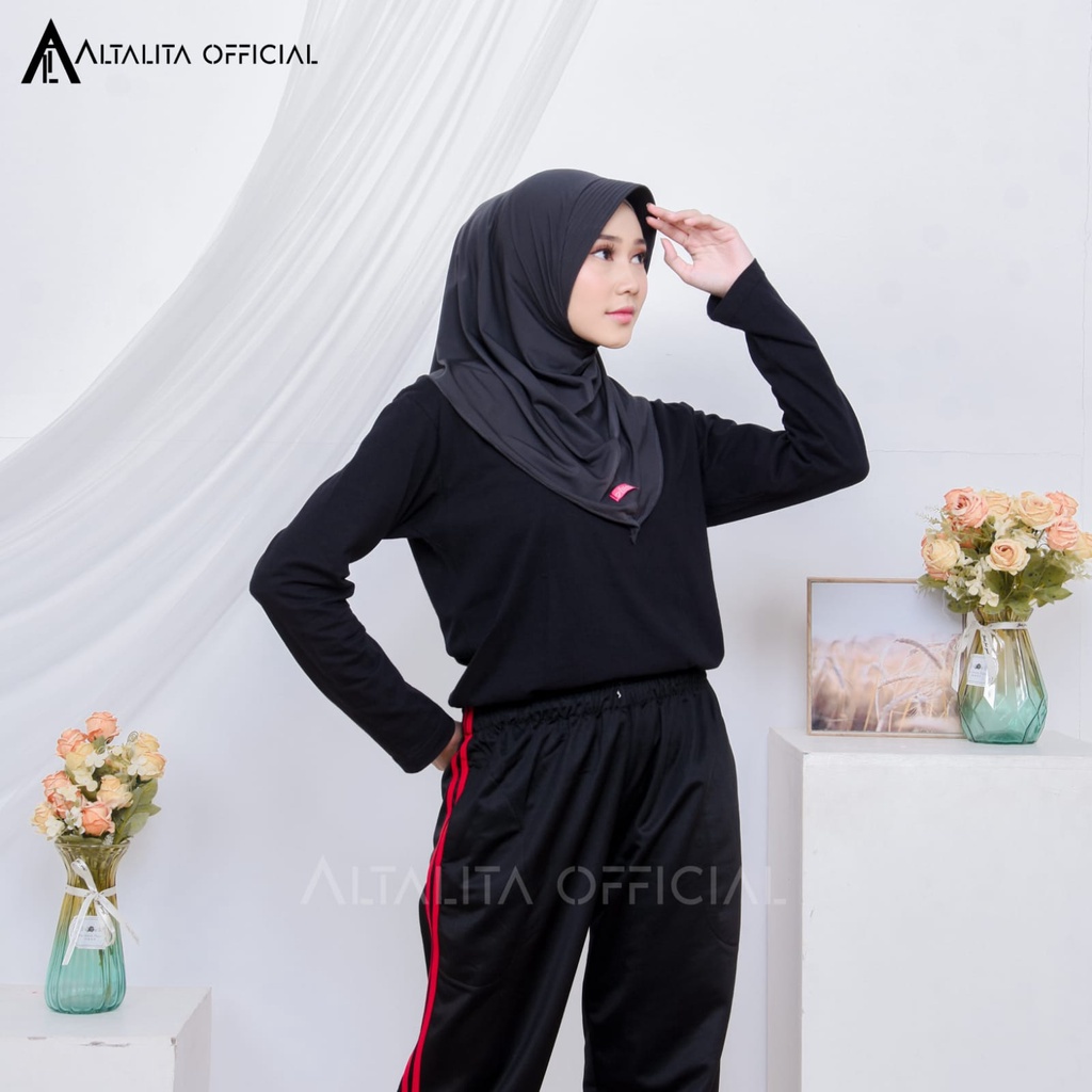 Jual Altalita - Jilbab Bergo Sport Instan Ukuran M pet Tebal Bahan