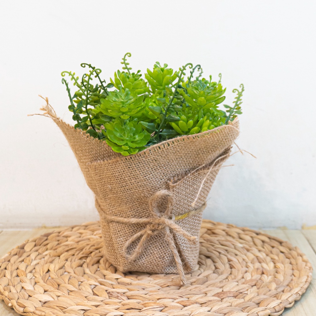 BUNGA POT GONI | Hiasan Rumah &amp; Dekorasi